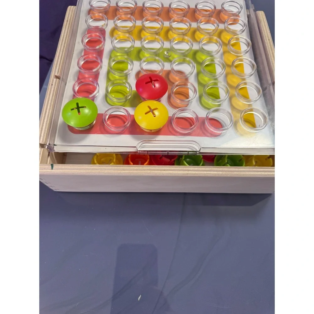 Lovevery Wooden Color Matching Peg Board Game Montessori Educational Toy